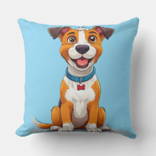Vrolijke Cartoonstijl Hond Geliefd Huisdier Cadeau Kussen