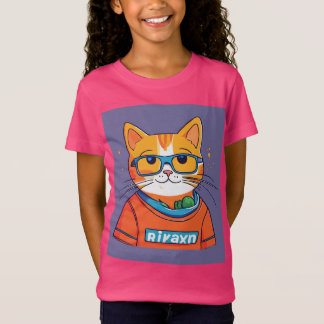 Vrolijke Cat Coworker Sticker T-shirt