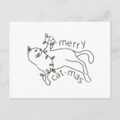 Vrolijke Cat-mas Cat Christmas Light Feestdagenkaart (Voorkant)