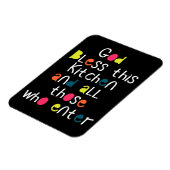 Vrolijke Chic God zegene deze keuken koelkast cade Magneet (Linkerzijde)