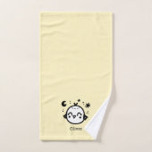 Vrolijke Chick - Kawaii Bird Line Art" Bad Handdoek (Handdoek)