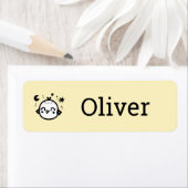 Vrolijke Chick - Kawaii Bird Line Art" Etiket (Insitu)