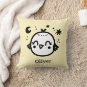 Vrolijke Chick - Kawaii Bird Line Art" Kussen (Deken)