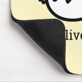 Vrolijke Chick - Kawaii Bird Line Art" Muismat (Hoek)