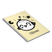 Vrolijke Chick - Kawaii Bird Line Art" Notitieboek (Rechterzijde)