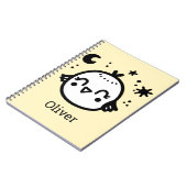 Vrolijke Chick - Kawaii Bird Line Art" Notitieboek (Linkerzijde)