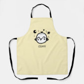 Vrolijke Chick - Kawaii Bird Line Art" Schort (Voorkant)