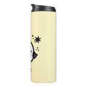 Vrolijke Chick - Kawaii Bird Line Art" Thermosbeker (Geroteerd rechts)