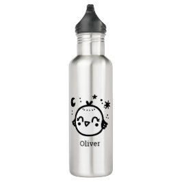 Vrolijke Chick - Kawaii Bird Line Art" Waterfles