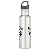 Vrolijke Chick - Kawaii Bird Line Art" Waterfles (Voorkant)