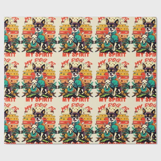 Vrolijke Chihuahua Duo: speels hondenavontuur Cadeaupapier (Vlak)