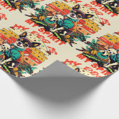 Vrolijke Chihuahua Duo: speels hondenavontuur Cadeaupapier (Hoek)