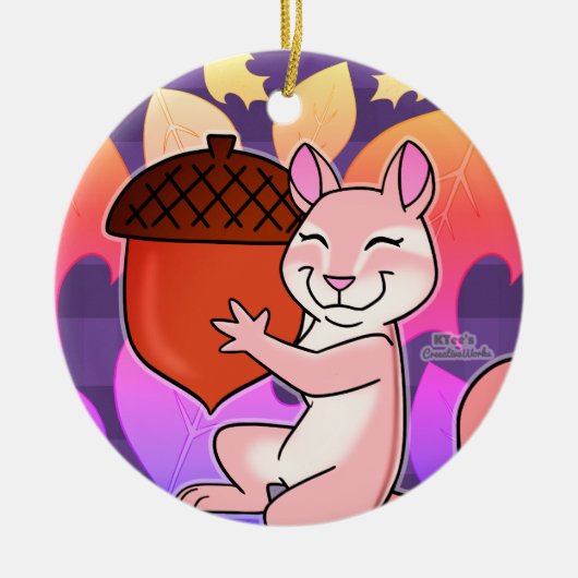 Vrolijke Chipmunk - Keramisch Ornament (Voorkant)