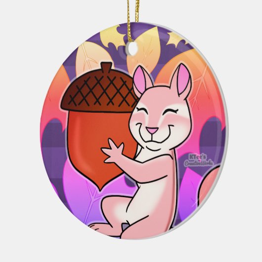 Vrolijke Chipmunk - Keramisch Ornament (Links)