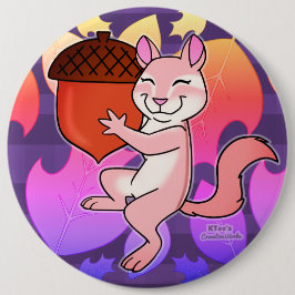 Vrolijke Chipmunk - Ronde Button 6,0 Cm