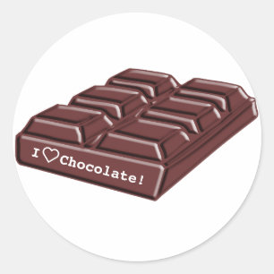 Vrolijke Chocoladedag! Ronde Sticker