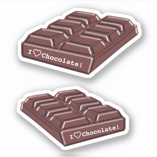 Vrolijke Chocoladedag! Sticker (Voorkant)