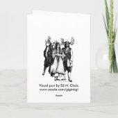 Vrolijke Chris-Amerikaanse elanden Feestdagen Kaart (Achterkant)