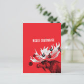 vrolijke chrismoose feestdagenkaart (Staand voorkant)