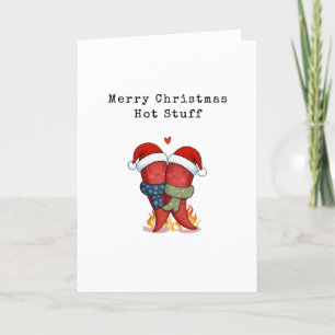 Vrolijke Christmas Hot Stuff Kaart