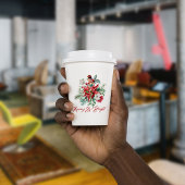 Vrolijke Christmas Vibe waterverven, bladeren Papieren Bekers