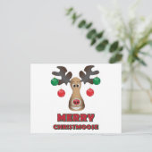 Vrolijke Christmoose! Feestdagenkaart (Staand voorkant)