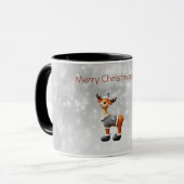 Vrolijke Christmoose met een hoed Mok (Voorkant links)