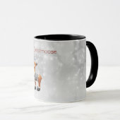 Vrolijke Christmoose met een hoed Mok (Voorkant rechts)