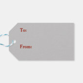 Vrolijke Christmoose Moose en Sneeuwvlokken Cadeaulabel (Achterkant Horizontaal)