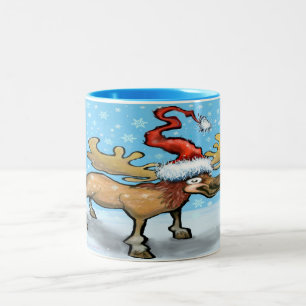 Vrolijke Christmoose Two-Tone Coffee Mok