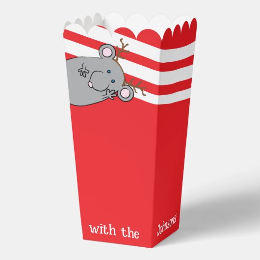 Vrolijke Christmouse Favor Boxes Bedankdoosjes (Achterkant)