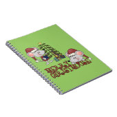 Vrolijke Christmouse met Boom Notitieboek (Rechterzijde)