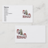 Vrolijke Christmouse met Boom Visitekaartje (Voorkant / Achterkant)