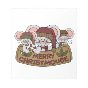 Vrolijke Christmouse Notitieblok