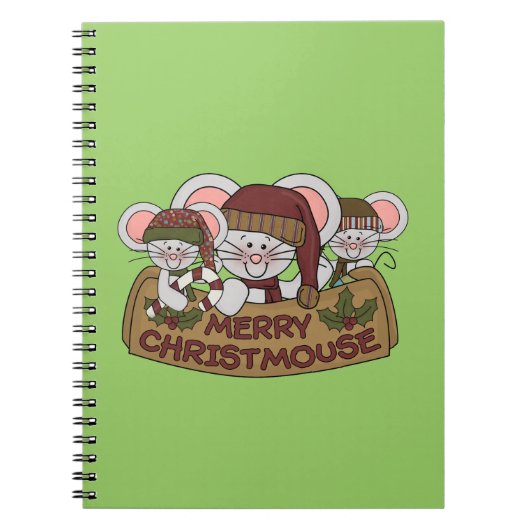 Vrolijke Christmouse Notitieboek (Voorkant)