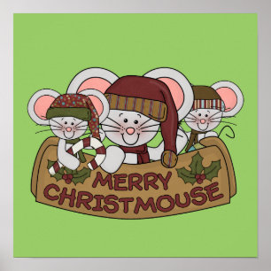 Vrolijke Christmouse Poster