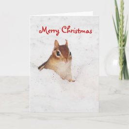 Vrolijke Christnas Weinig SneeuwKaart van de Feestdagen Kaart