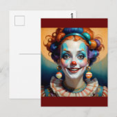 vrolijke clown briefkaart (Voorkant / Achterkant)