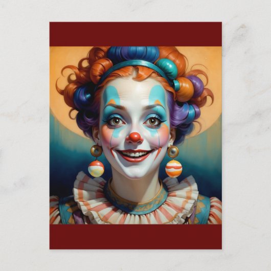 vrolijke clown briefkaart (Voorkant)