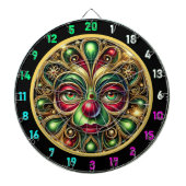 Vrolijke Clown Face met Big Red Nose Dartboard Dartbord (Voorkant)