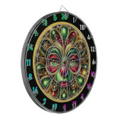 Vrolijke Clown Face met Big Red Nose Dartboard Dartbord (Voorkant Links)