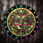 Vrolijke Clown Face met Big Red Nose Dartboard Dartbord