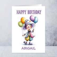 Vrolijke Clown met Ballonnen Verjaardag