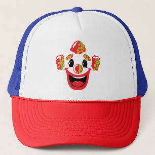 Vrolijke Clown met Kleurrijk Haar Trucker Pet