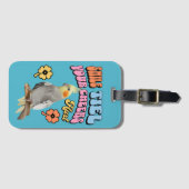 Vrolijke Cockatiel Parrot Bagagelabel (Voorkant (horizontaal))