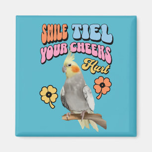 Vrolijke Cockatiel Parrot Magneet