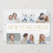 Vrolijke Collage Gelukkig Nieuwjaar Fotokaart Feestdagenkaart (Voorkant)