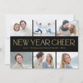 Vrolijke Collage Gelukkig Nieuwjaar Fotokaart Feestdagenkaart (Voorkant)