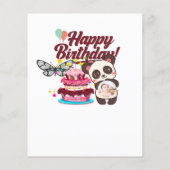 Vrolijke Confetti Happy Birthday Greeting Flyer (Achterkant)