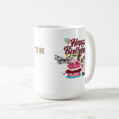 Vrolijke Confetti Happy Birthday Greeting Koffiemok (Voorkant rechts)